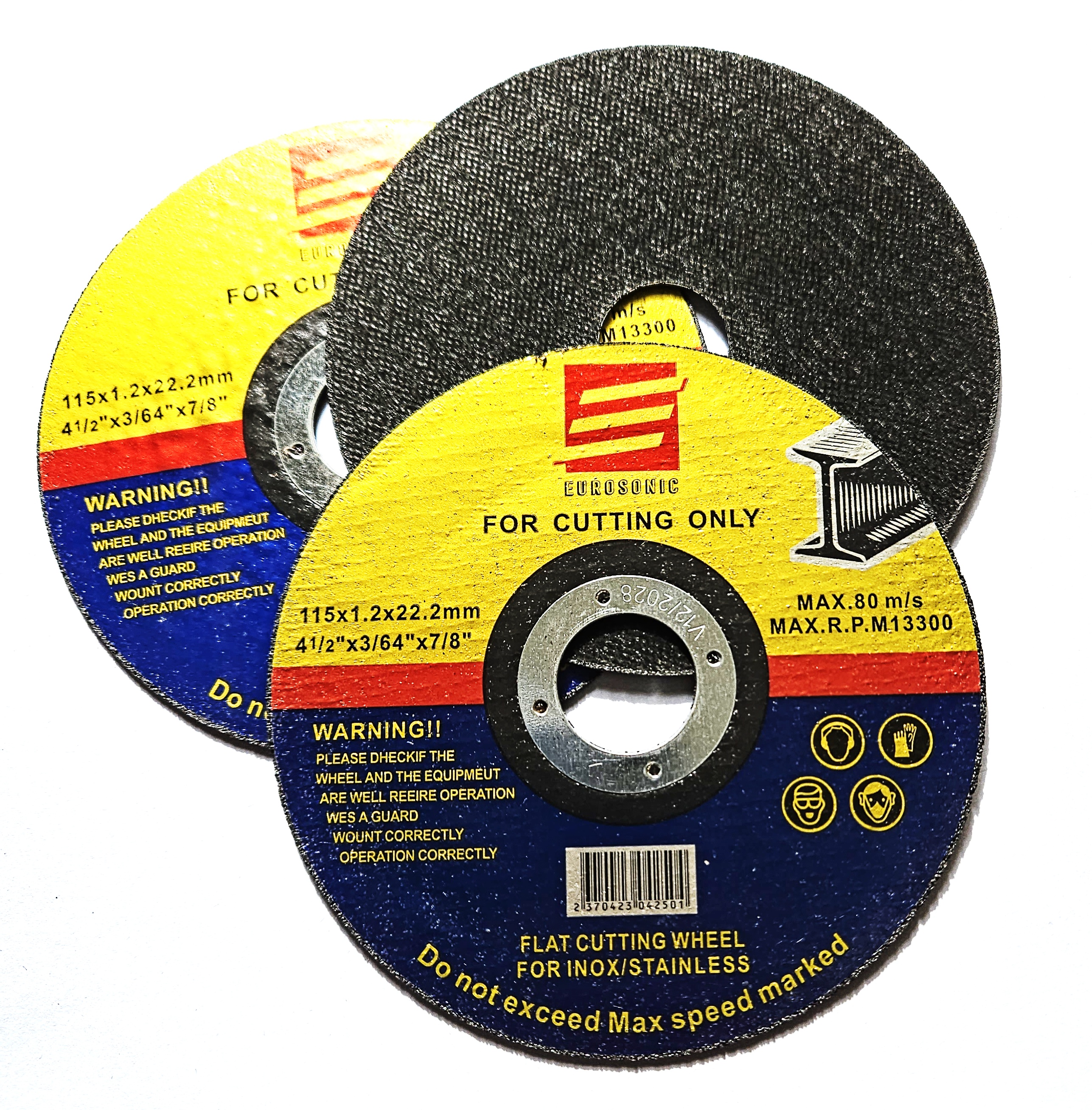 Řezný kotouč na kov Eurosonic 115mm | 115x1,2x22,2mm | Na železo a ocel | Pro úhlové brusky