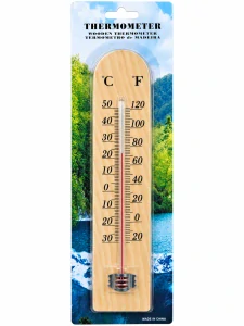 Nakida HT-2110 dřevěný závěsný teploměr 25 cm