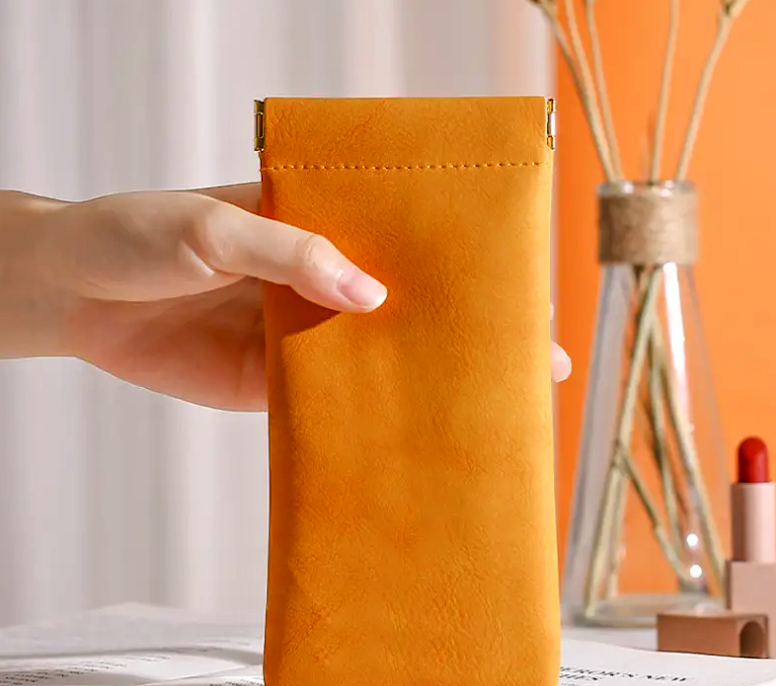 Nakida Ek-003 Měkké pouzdro na brýle s pružinou - Oranžová