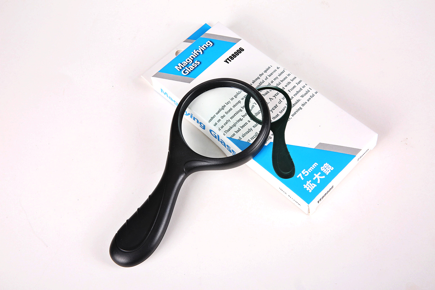 Lupa Nakida HT-6433 - 5x zvětšení, skleněná čočka 75mm, ergonomická rukojeť