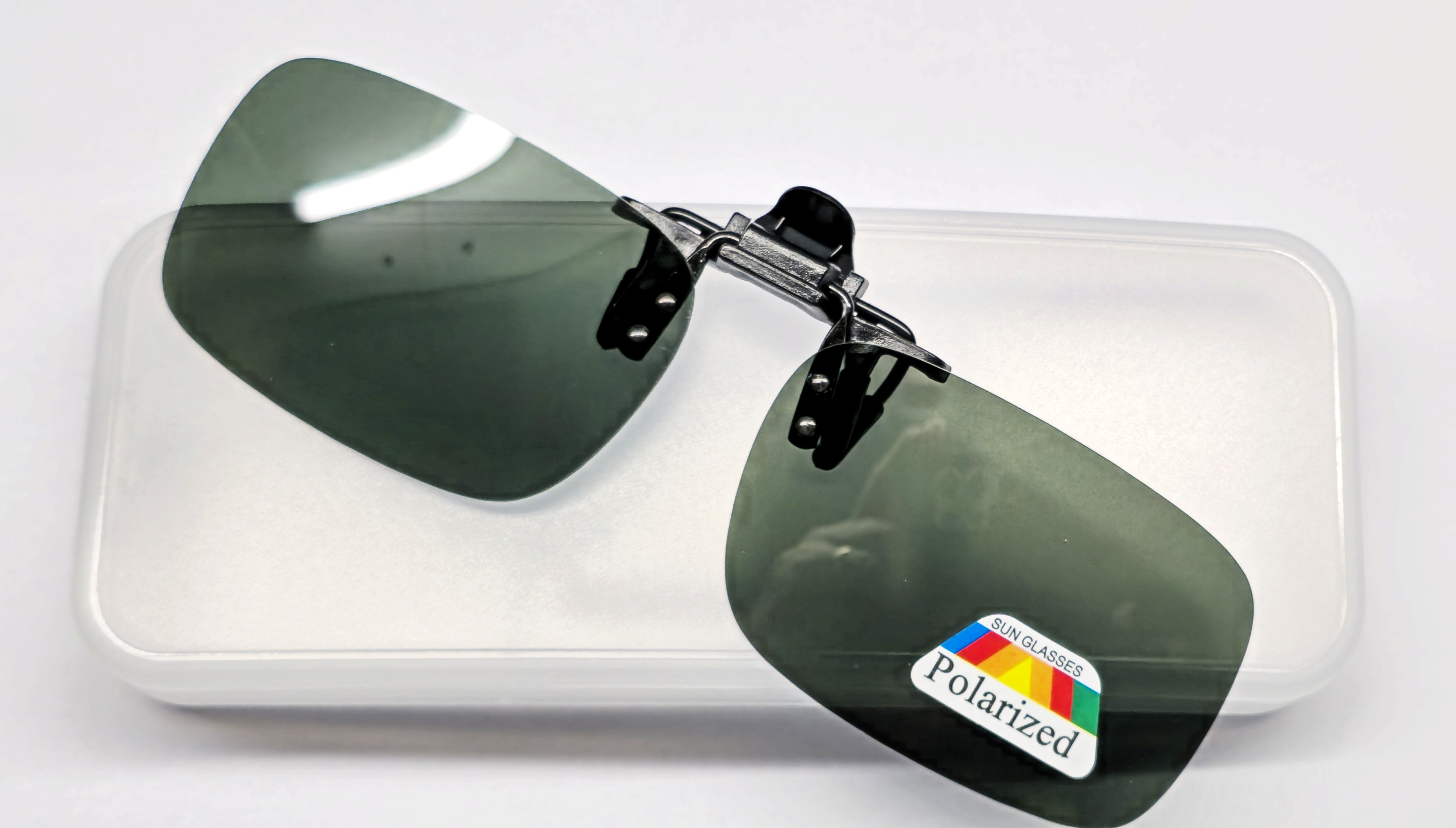 Polarizační klips Nakida T-143 na dioptrické brýle zelenošedý s pouzdrem