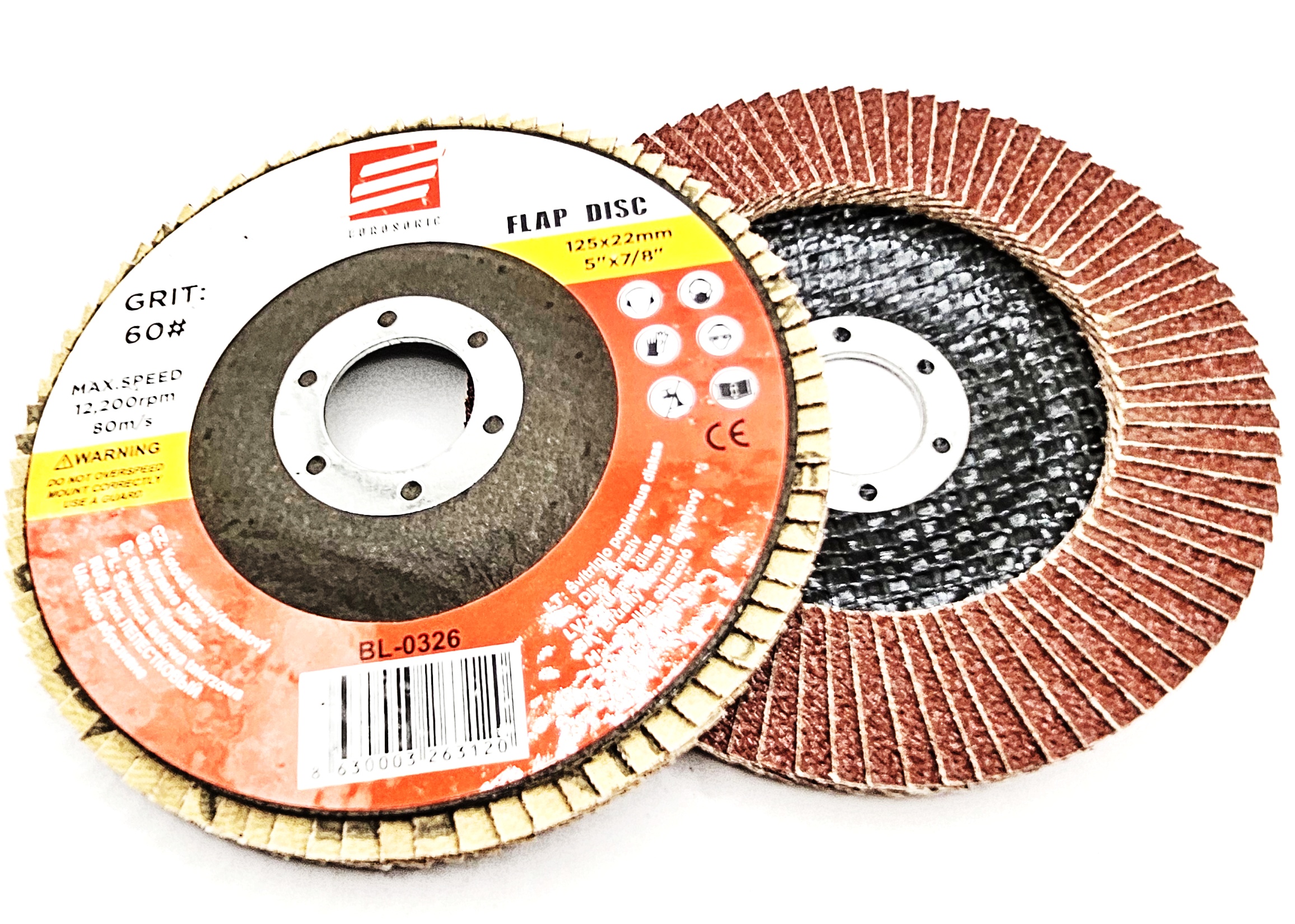 Brusný lamelový kotouč E-SONIC BL-0326 professional 125x22 mm, Grit A60