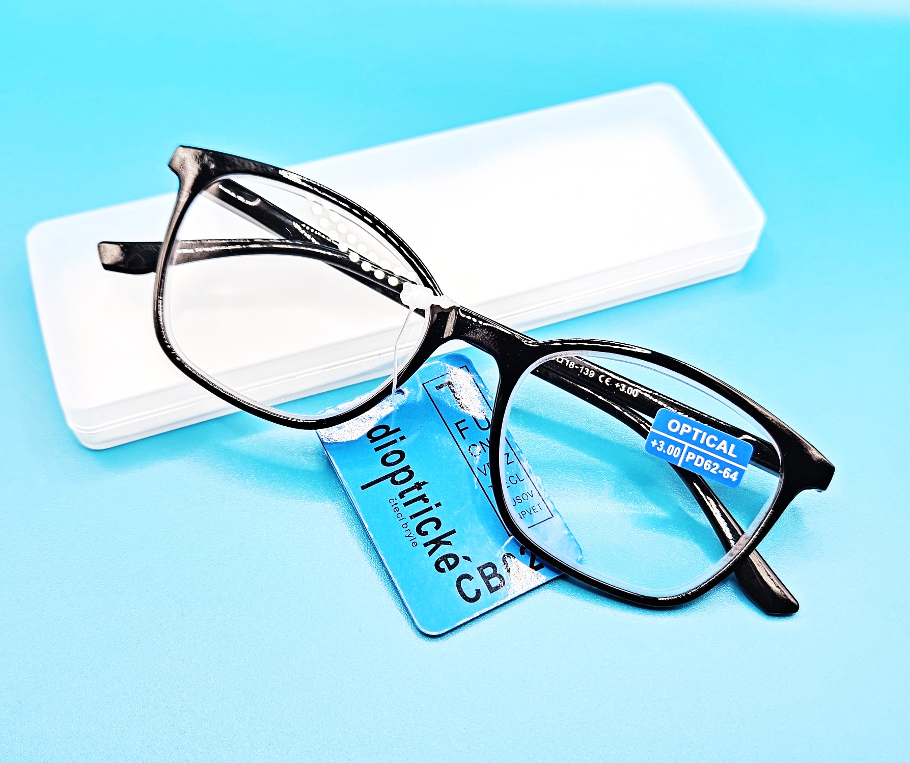 Dioptrické brýle JingGlass SLIM, dioptrie +4,0 plastové rámečky