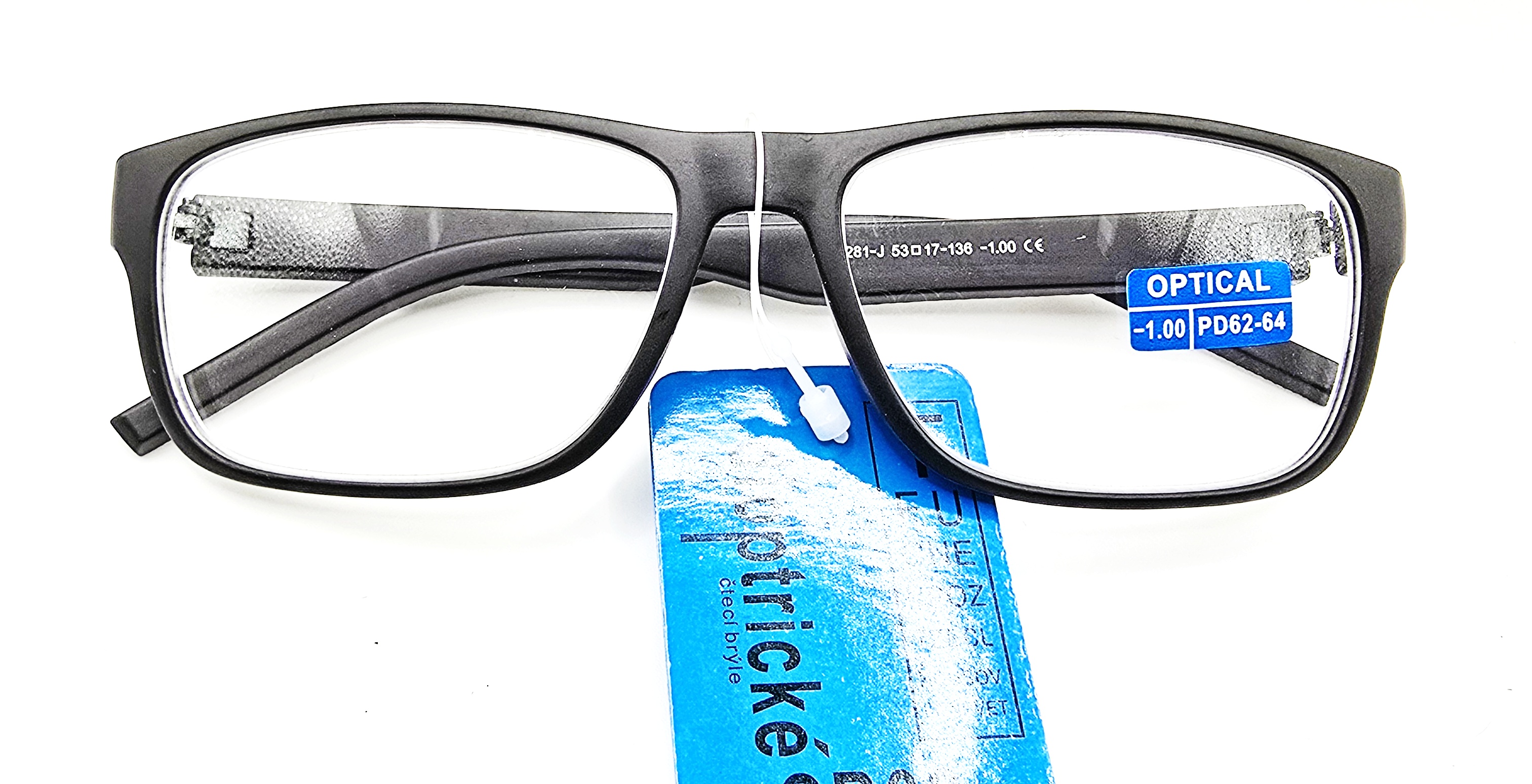 Dioptrické brýle SURGLASS DE LUXE na dálku MÍNUSOVÉ, dioptrie -1,0 černé plastové rámečky