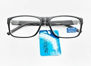 Dioptrické brýle SURGLASS DE LUXE na dálku MÍNUSOVÉ, dioptrie -4,0 černé plastové rámečky