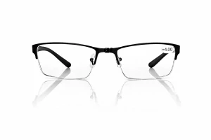Dioptrické brýle SURGLASS DE LUXE TR-230p kovové černé +4,00 dioptrie, unisex