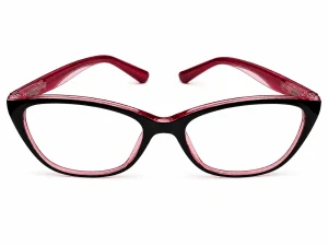 Dámské dioptrické brýle JingGlass DE LUXE TL8822 Flexi +2,0 černo-červené