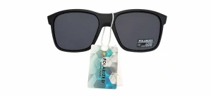 Polarizační unisex sluneční brýle ZHglasses C04-6410 se šedými skly, matný černý rámeček, UV400, Cat.3