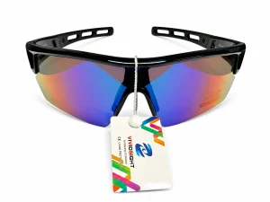 Sluneční unisex brýle Vividsight C07-6714, černý rám / zeleno-modrá skla, Cat.3