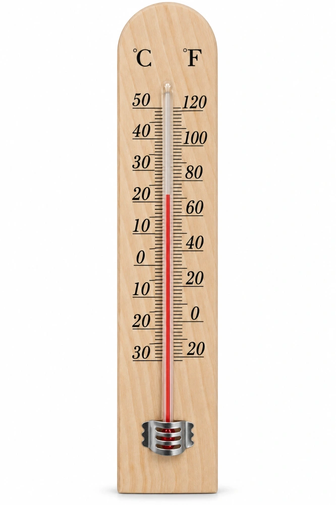 Nakida HT-2110 dřevěný závěsný teploměr 25 cm