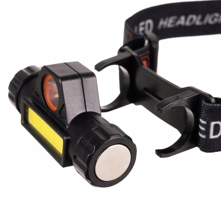 Nakida TK-026 CREE XPE+COB čelová svítilna 2v1, nabíjecí USB.