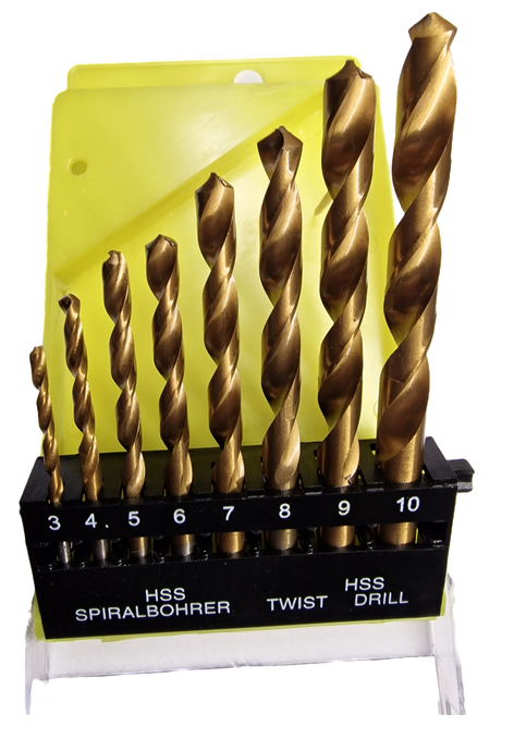 Nakida HT-1093 sada HSS vrtáků 3-10mm, 8ks
