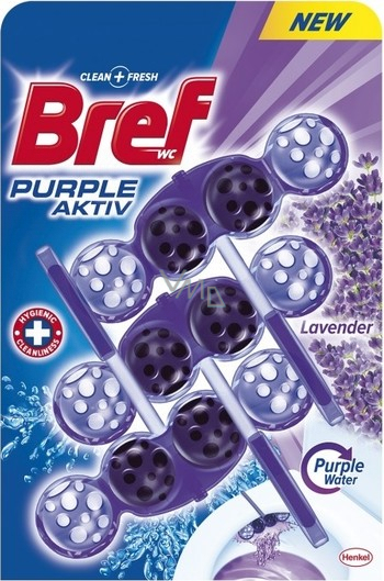 Bref Color Aktiv WC blok levandule 3 x 50g