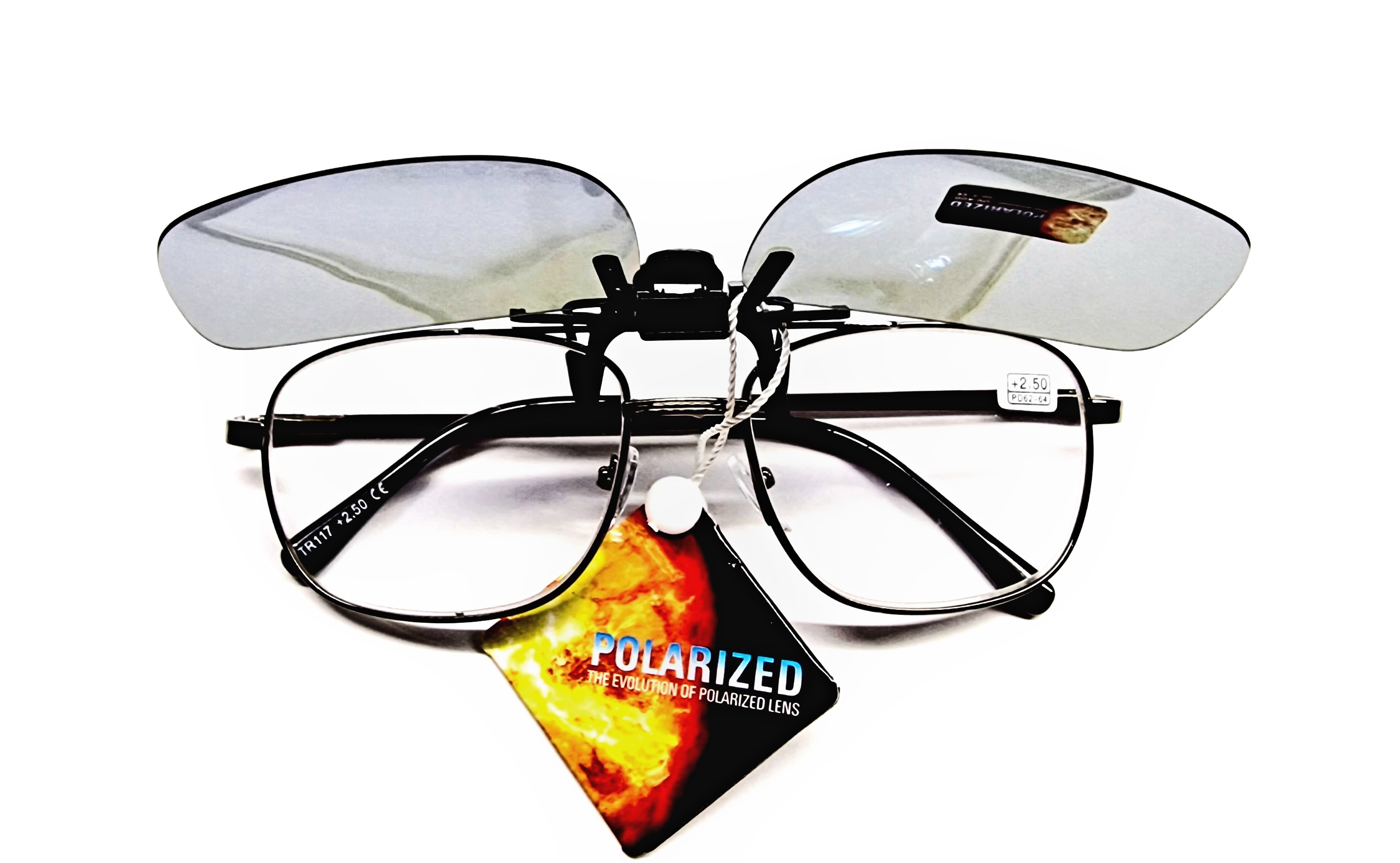 Polarizační klips Nakida T-143 MB - zrcadlově modrý, 60x41mm