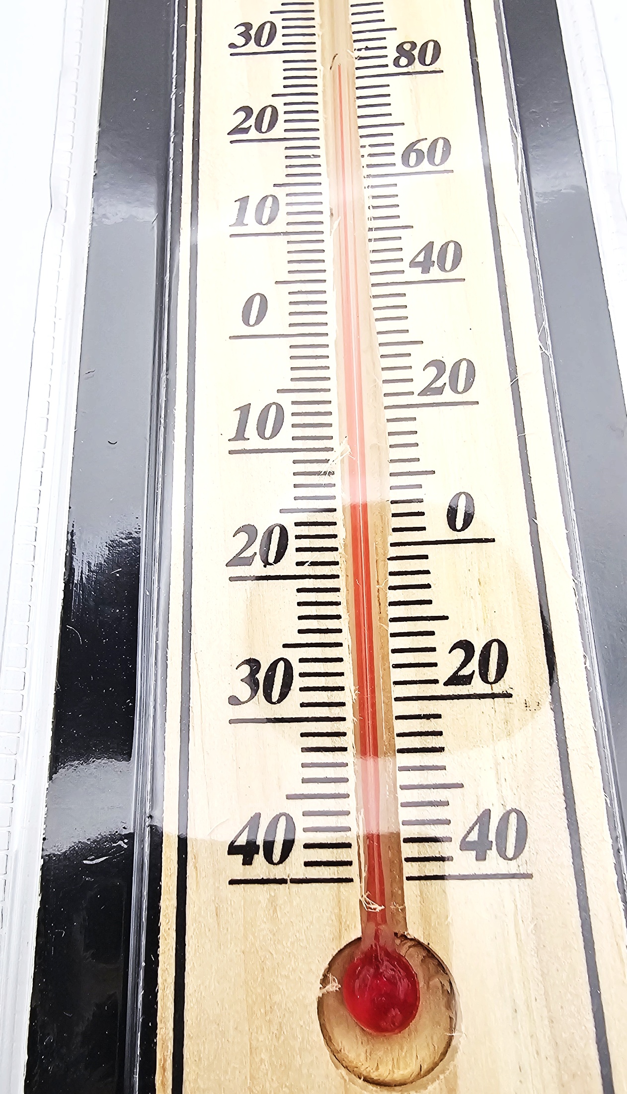 Dřevěný teploměr Nakida HT-2113-3, Venkovní a vnitřní, -40°C až +50°C, Bukové dřevo, 20cm