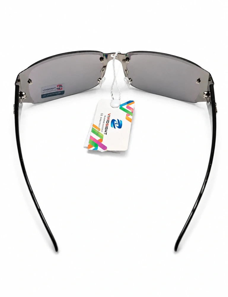 Sluneční unisex brýle ZHglasses C09-6987, černý rám / modrá zrcadlová skla, Cat.3