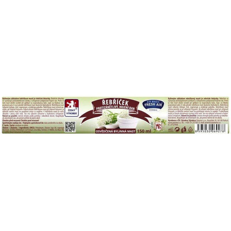 Bylinná mast 150 ml Řebříček