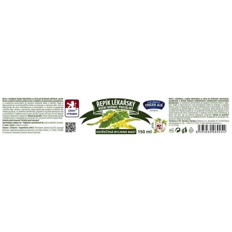 Bylinná mast 150 ml Řepík lékařský
