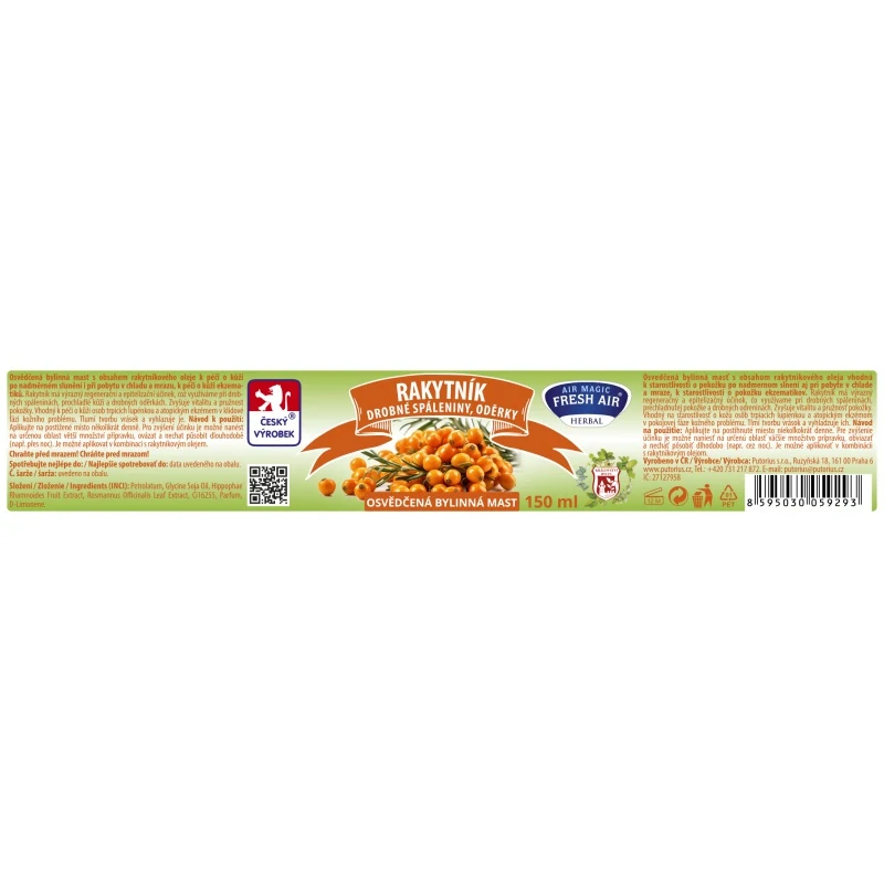 Fresh Air bylinná mast Rakytník 150 ml