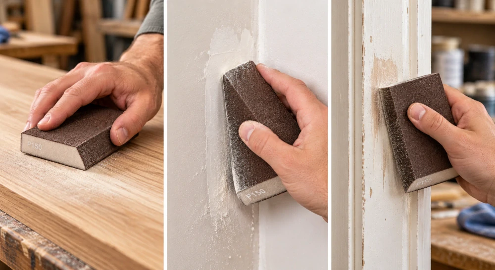 Nakida brusná houbička P150 zkosená 120 × 90 × 25 mm, hnědá