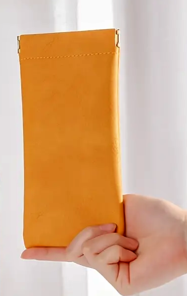 Nakida Ek-003 Měkké pouzdro na brýle s pružinou - Oranžová