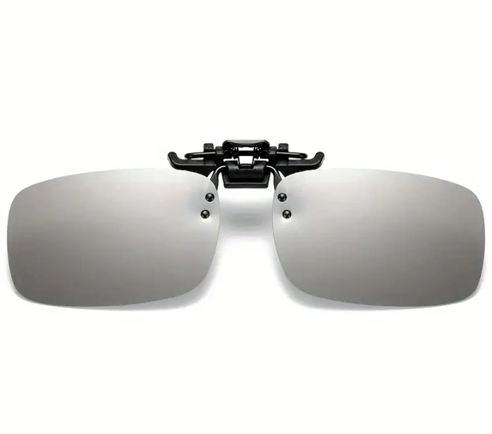 Polarizační klips Nakida T-143 na dioptrické brýle zrcadlově stříbrný, s pouzdrem