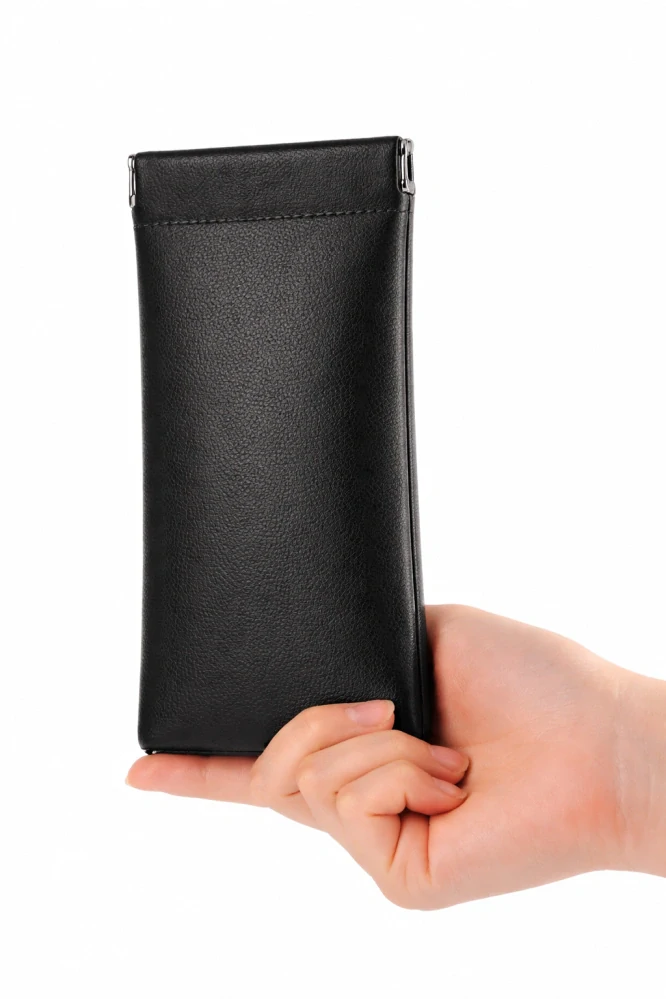 Nakida Ek-009 Měkké pouzdro na brýle s pružinou - černá