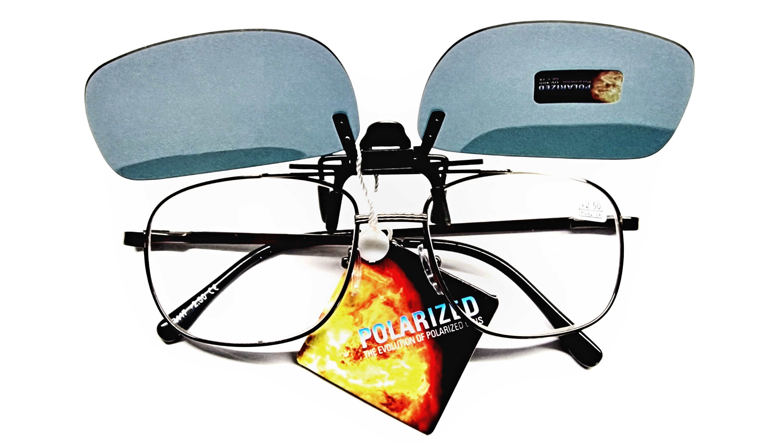 Polarizační klips Nakida T-143 MR - zrcadlově červený, 60x41mm