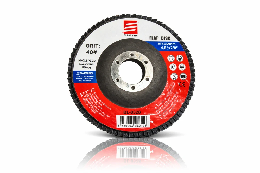 Lamelový brusný kotouč Eurosonic BL-0328 115 mm, modrý zrnitost P40