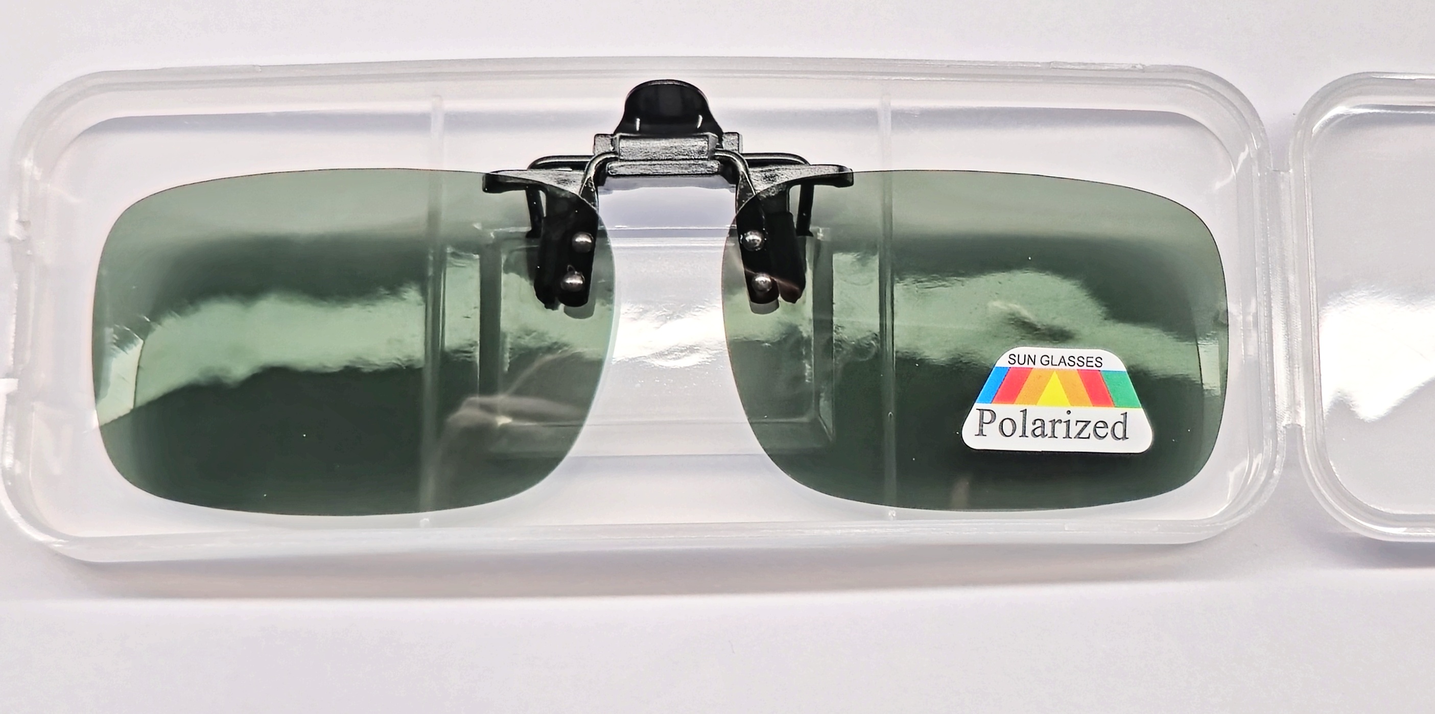 Polarizační klips Nakida T-143 na dioptrické brýle zelenošedý s pouzdrem