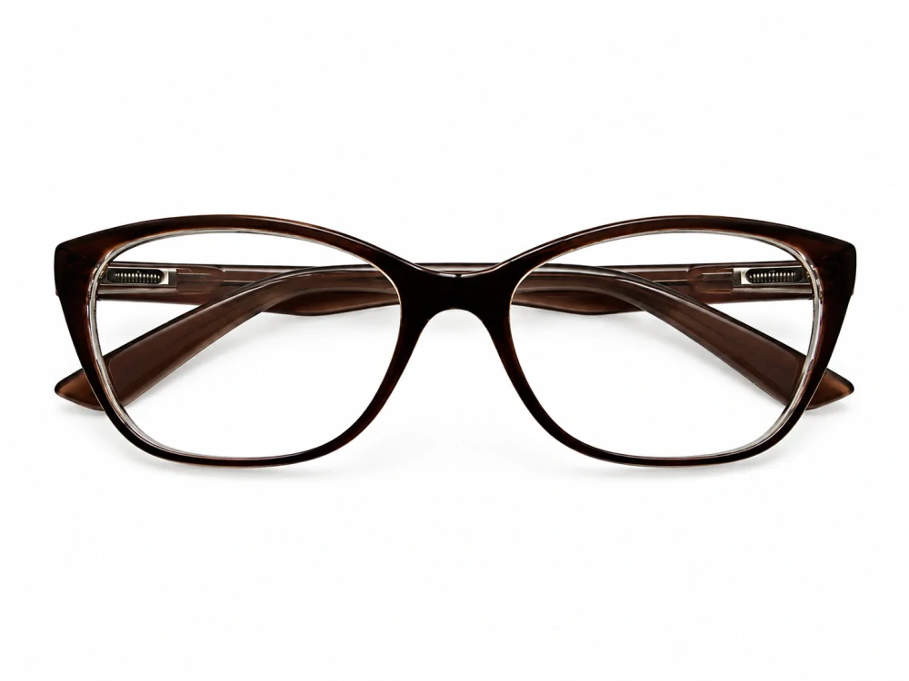 Dioptrické brýle JingGlass DE LUXE TL8822 Flexi +2,0, hnědé (dvoubarevné), unisex