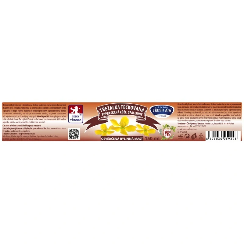 Bylinná mast 150 ml Třezalka tečkovaná