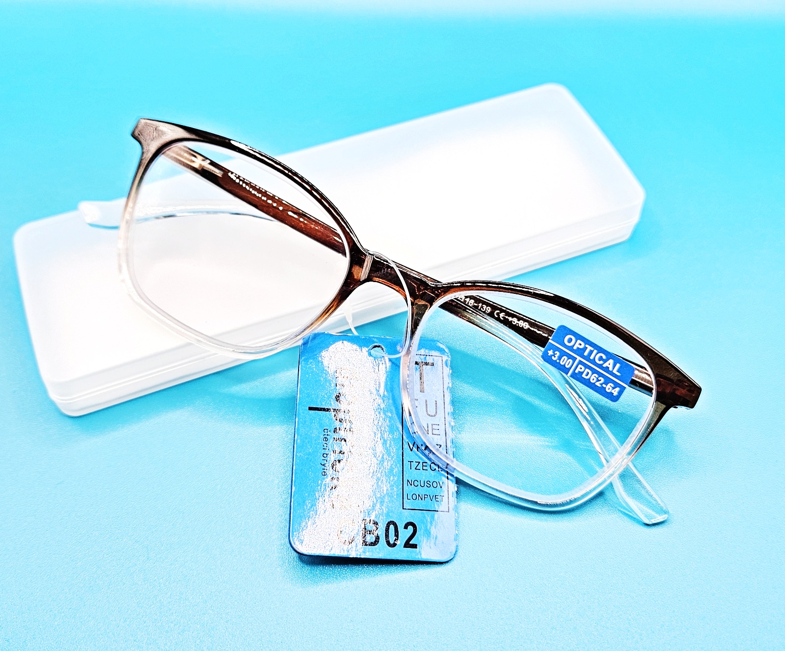 Dioptrické brýle JingGlass SLIM, dioptrie +3,0 plastové rámečky