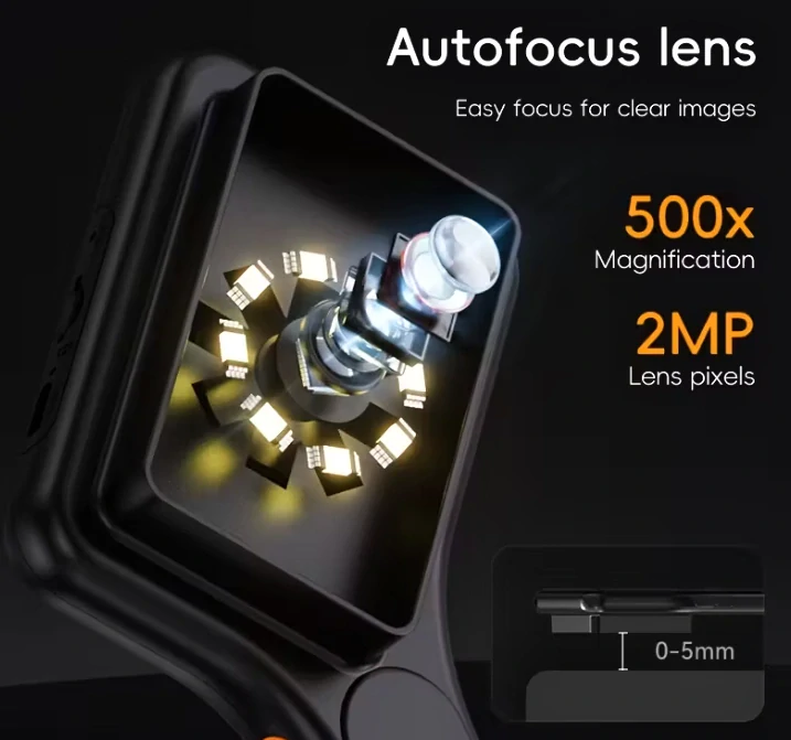 Nakida i380 digitální mikrolupa (mikroskop) 500×, 3" LCD, USB-C, PC připojení