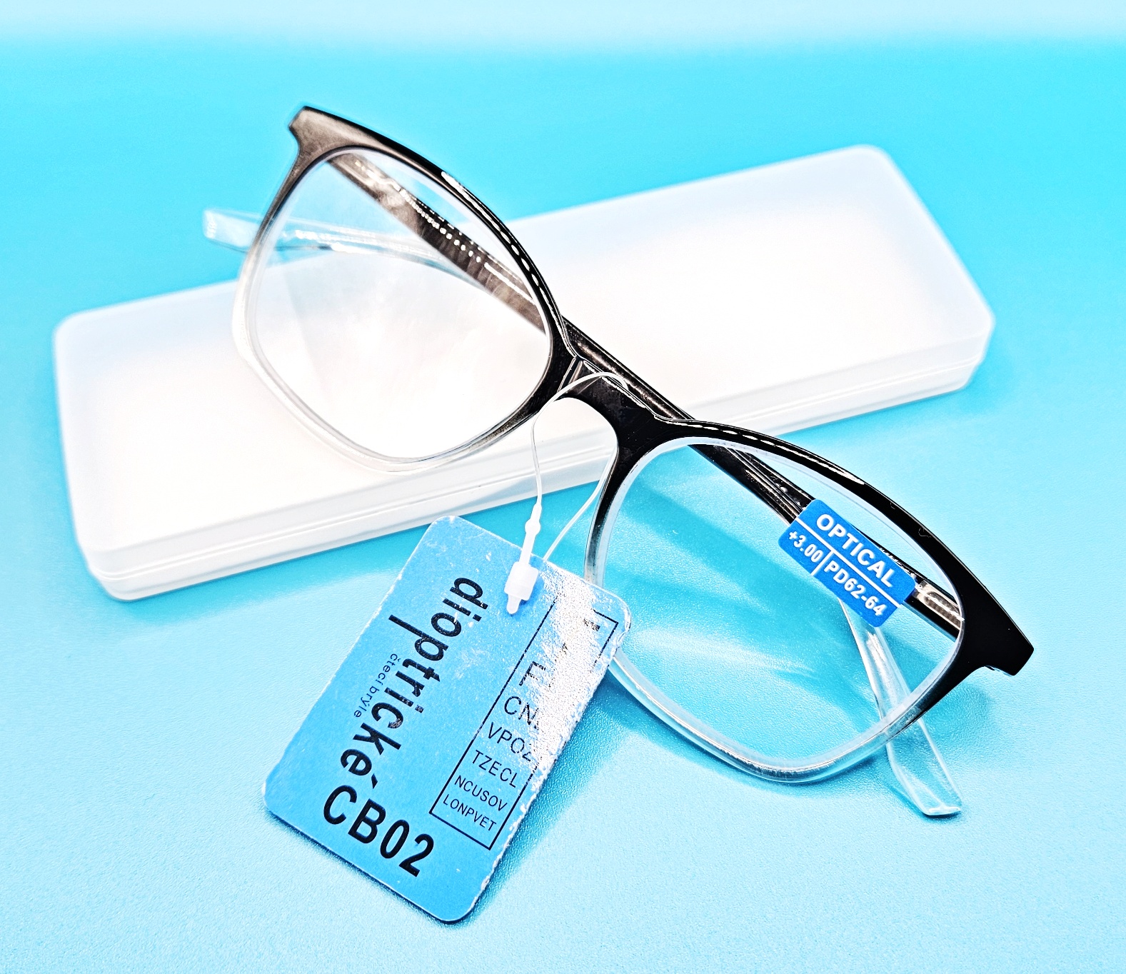 Dioptrické brýle JingGlass SLIM, dioptrie +3,0 plastové rámečky